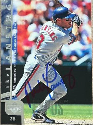 Mike Lansing Signed 1998 Upper Deck Baseball Card - Montreal Expos