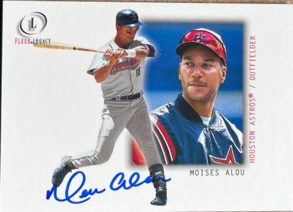 Moises Alou Signed 2001 Fleer Legacy Baseball Card - Houston Astros