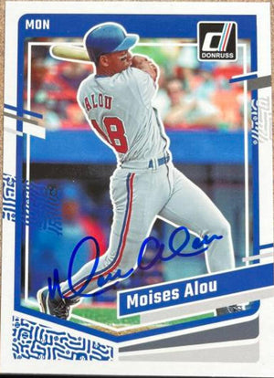 Moises Alou Signed 2023 Donruss Baseball Card - Montreal Expos