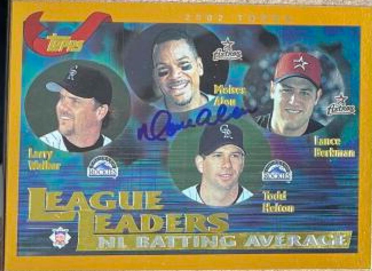 Moises Alou Signed 2002 Topps Baseball Card - Houston Astros #343