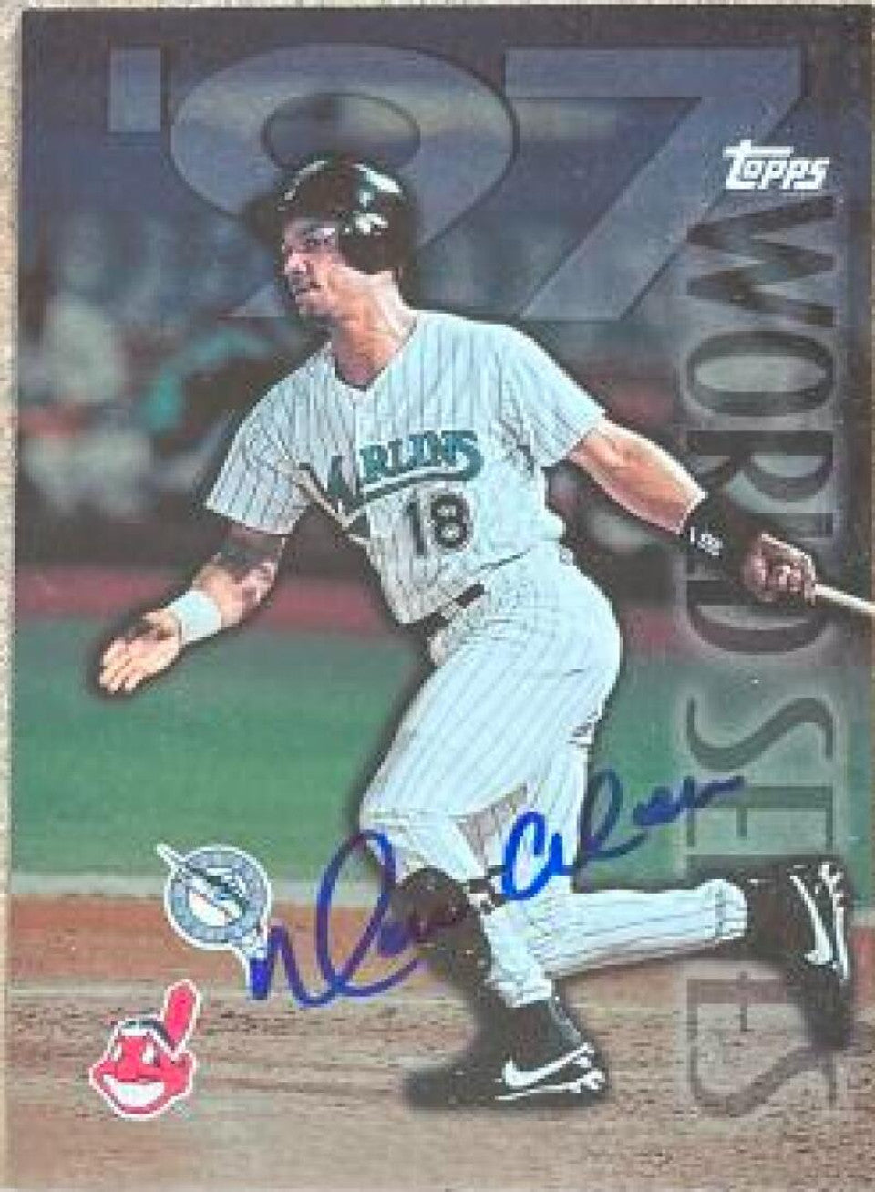 Moises Alou Signed 1998 Topps Baseball Card - Florida Marlins #277