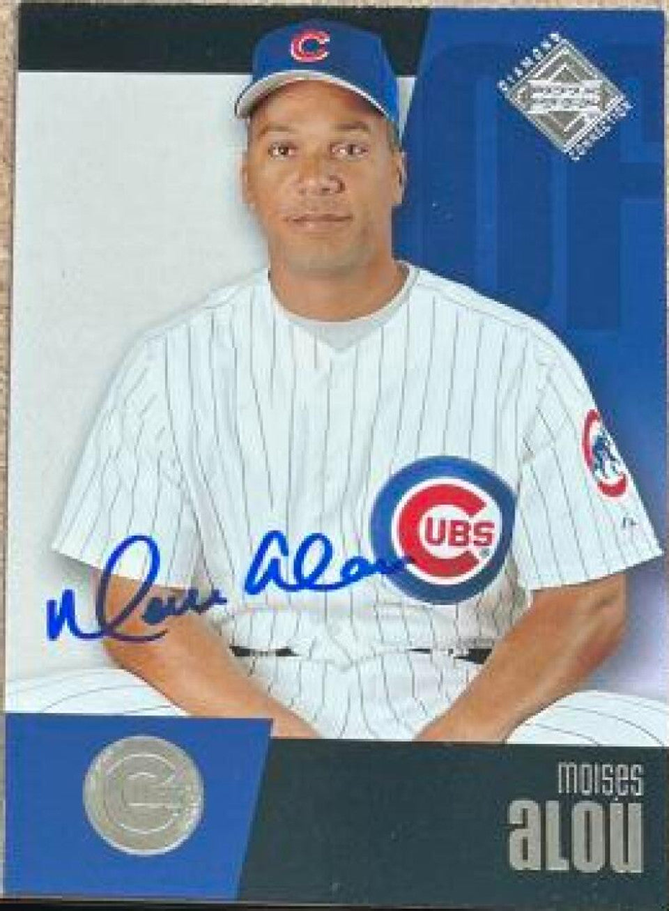 Moises Alou Signed 2002 Upper Deck Diamond Connection Baseball Card - Chicago Cubs