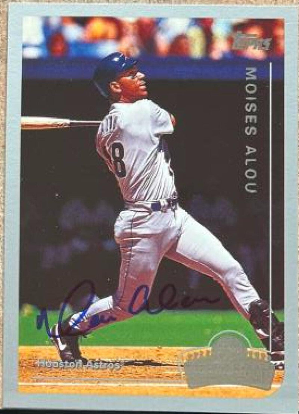 Moises Alou Signed 1999 Topps Opening Day Baseball Card - Houston Astros