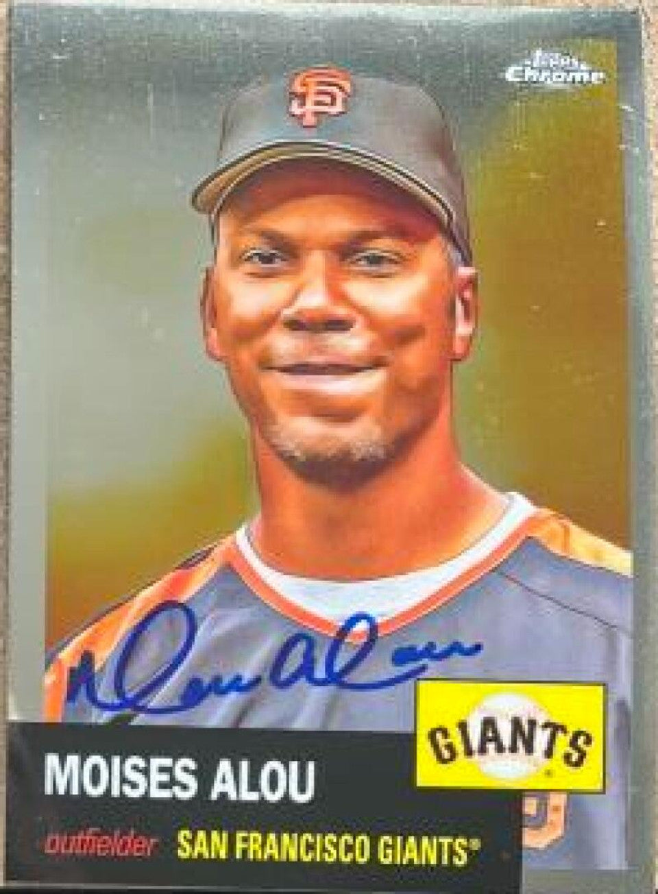 Moises Alou Signed 2022 Topps Chrome Platinum Anniversary Baseball Card - San Francisco Giants