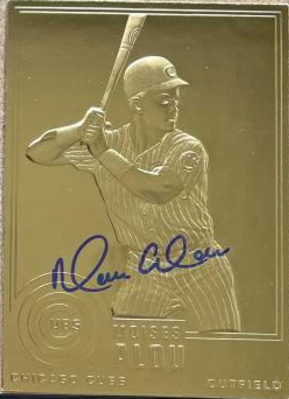 Moises Alou Signed 2002 Danbury Mint 22K Gold Baseball Card - Chicago Cubs