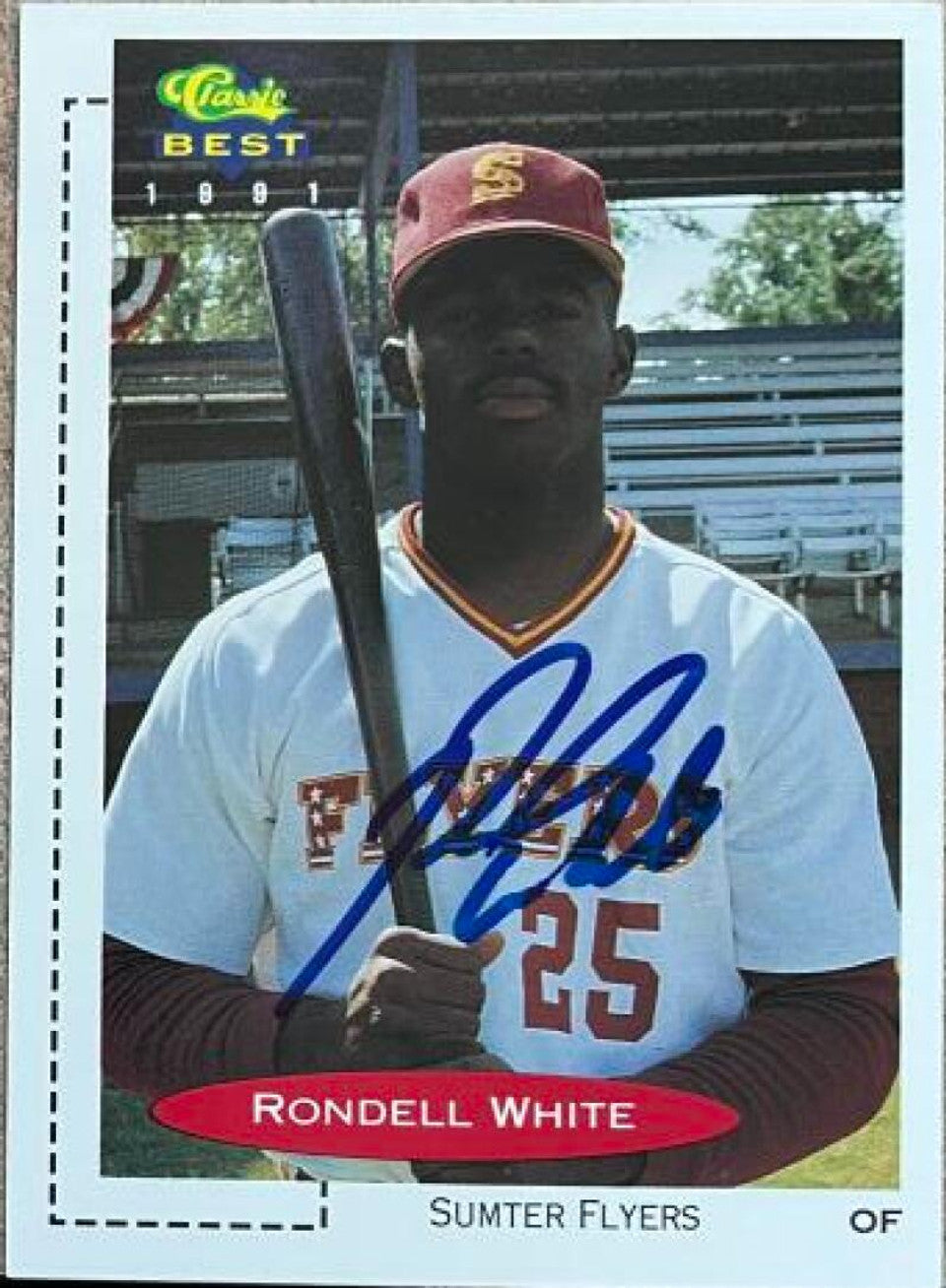 Rondell White Signed 1991 Classic Best Baseball Card - Sumter Flyers