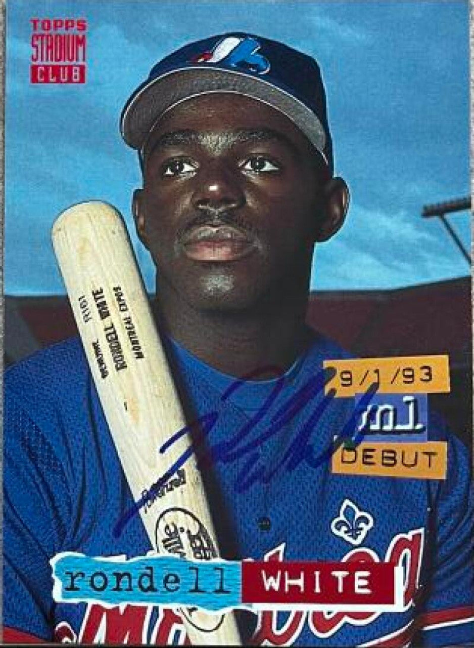 Rondell White Signed 1994 Stadium Club Baseball Card - Montreal Expos