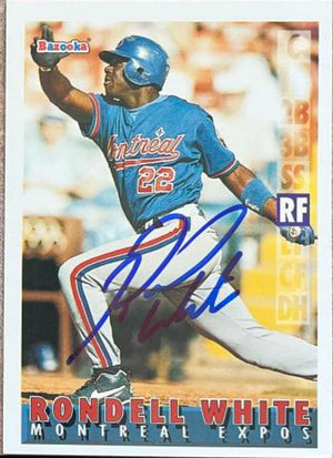 Rondell White Signed 1995 Bazooka Baseball Card - Montreal Expos