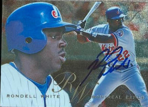 Rondell White Signed 1995 Flair Baseball Card - Montreal Expos