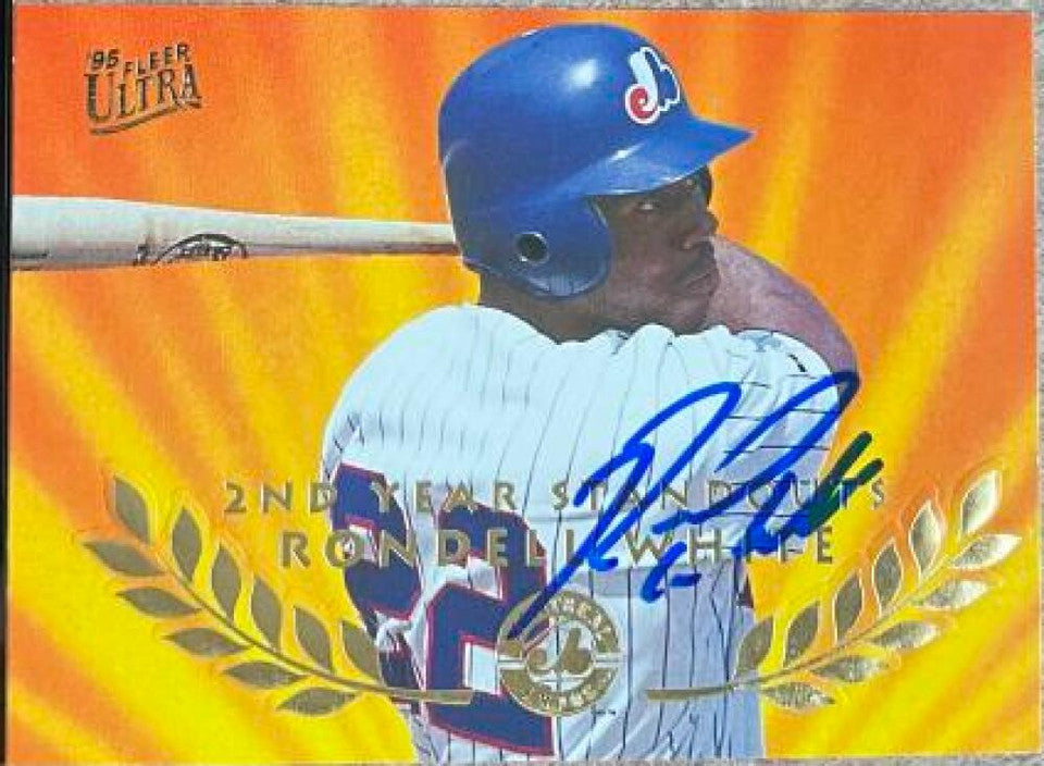 Rondell White Signed 1995 Fleer Ultra 2nd Year Standouts Baseball Card - Montreal Expos