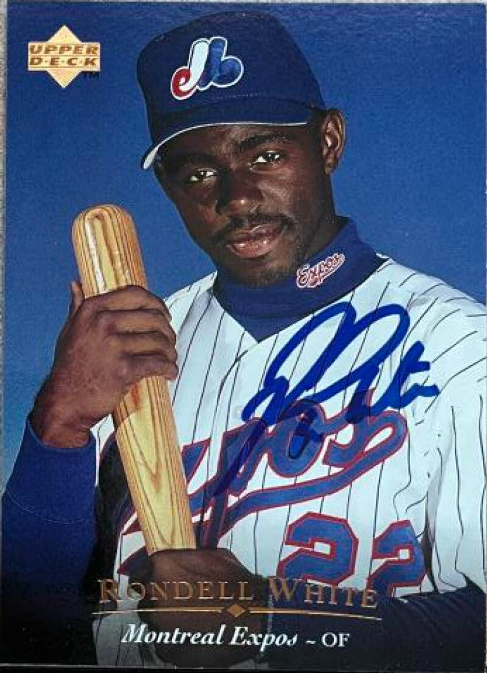 Rondell White Signed 1995 Upper Deck Baseball Card - Montreal Expos