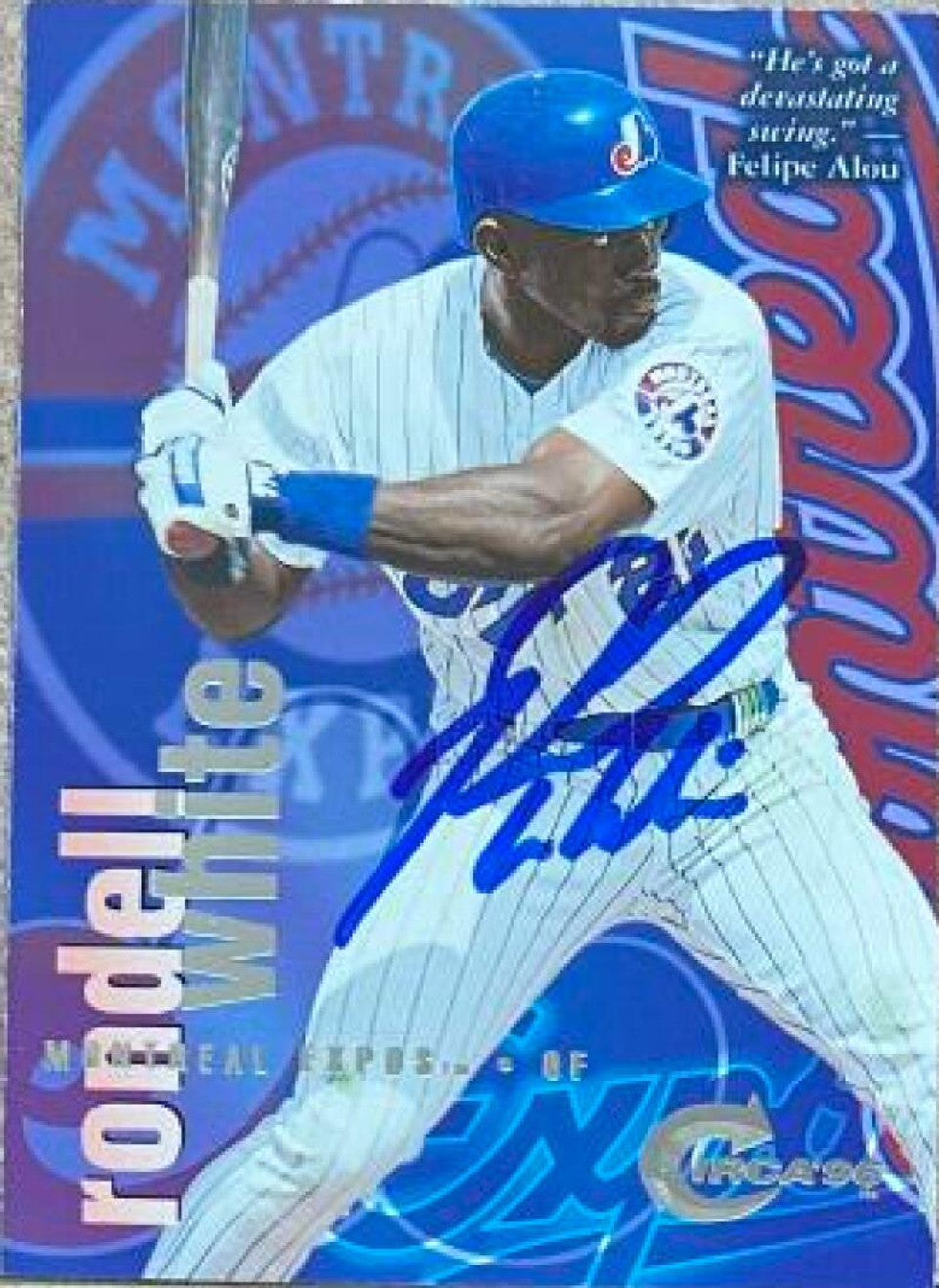 Rondell White Signed 1996 Circa Baseball Card - Montreal Expos