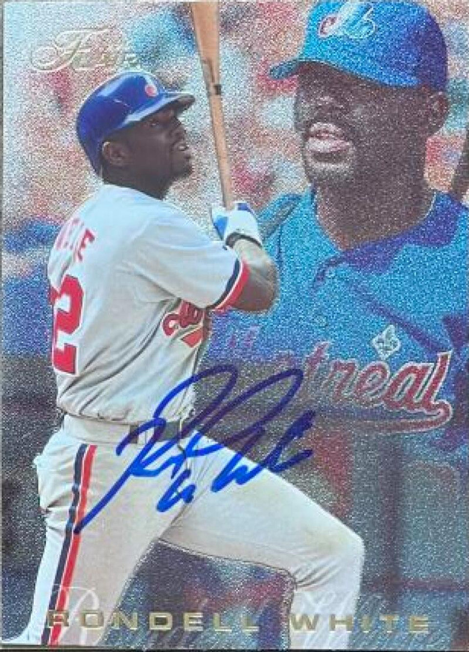 Rondell White Signed 1996 Flair (Silver) Baseball Card - Montreal Expos