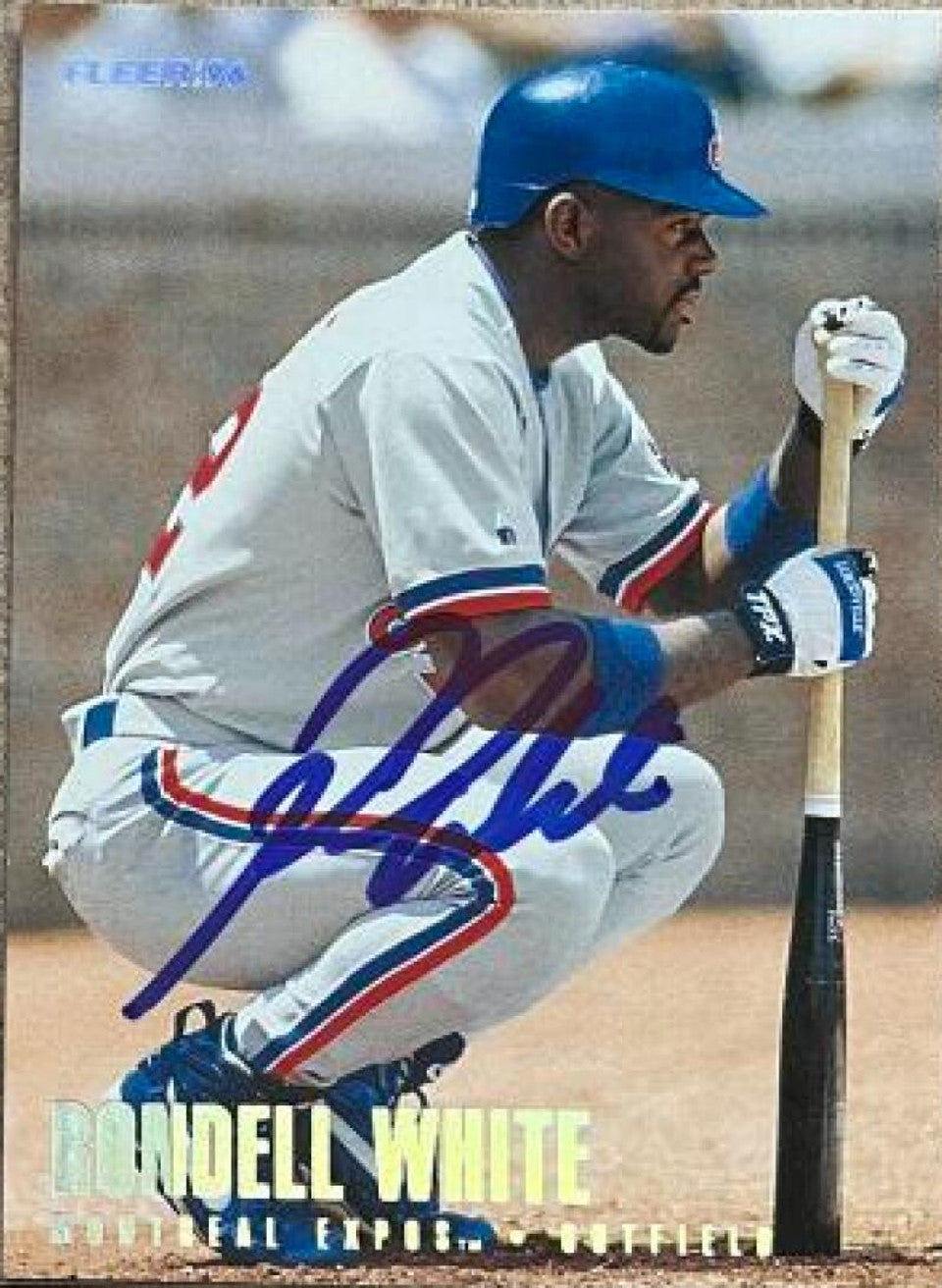 Rondell White Signed 1996 Fleer Tiffany Baseball Card - Montreal Expos