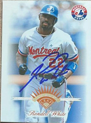 Rondell White Signed 1997 Leaf Baseball Card - Montreal Expos