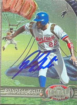 Rondell White Signed 1997 Metal Universe Baseball Card - Montreal Expos