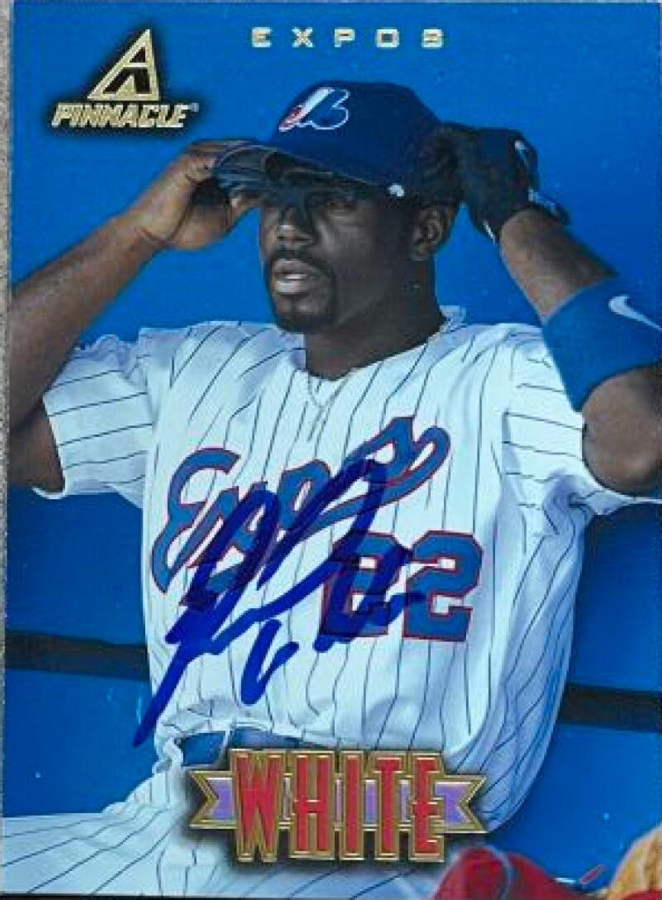 Rondell White Signed 1997 New Pinnacle Baseball Card - Montreal Expos