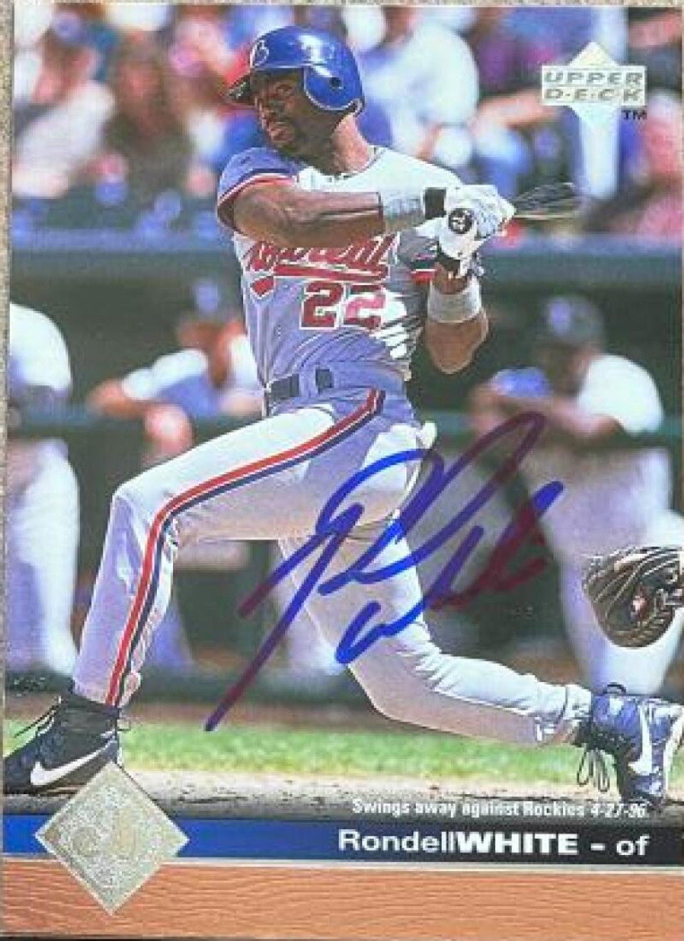 Rondell White Signed 1997 Upper Deck Baseball Card - Montreal Expos