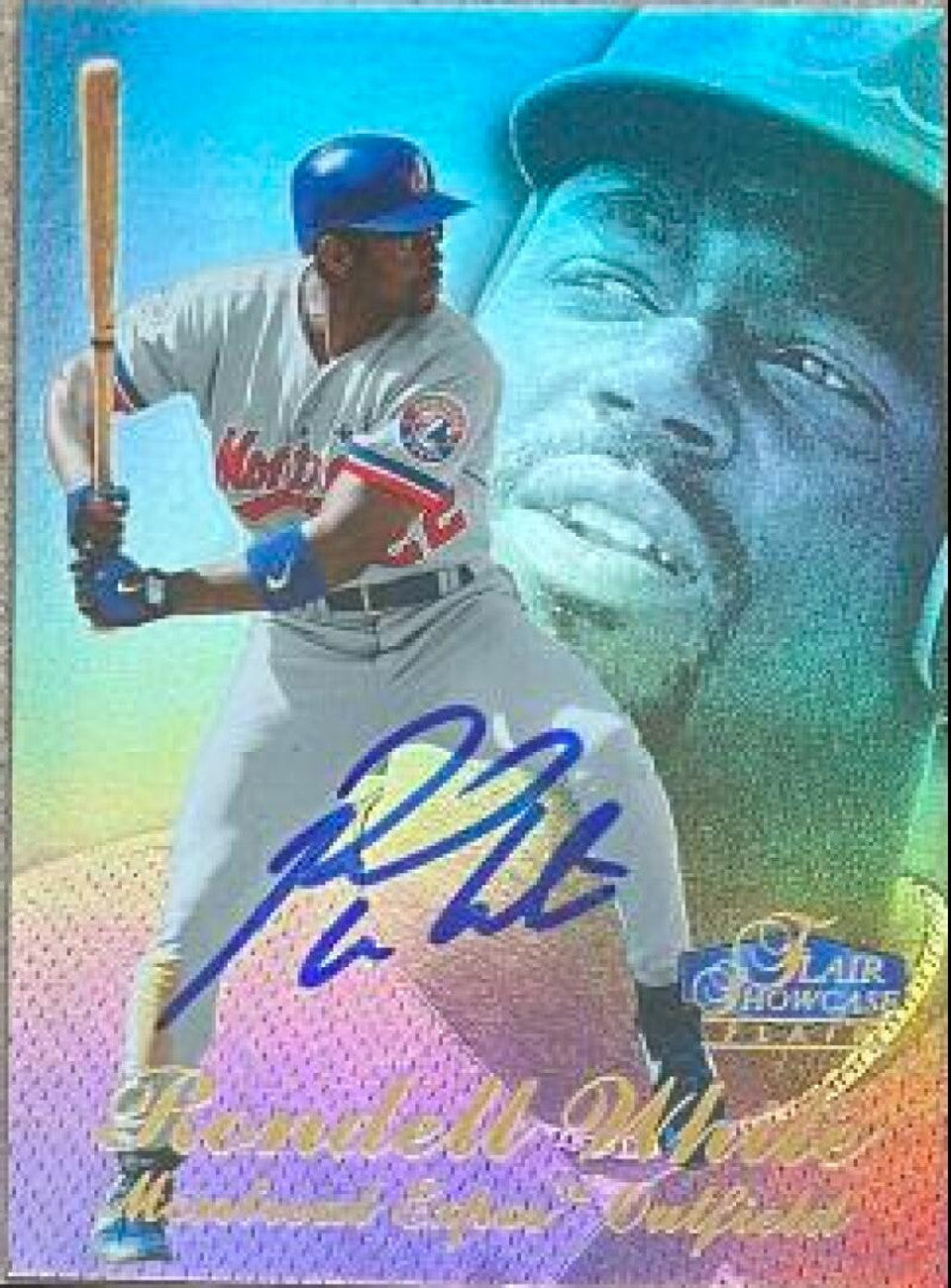 Rondell White Signed 1998 Flair Showcase Baseball Card - Montreal Expos