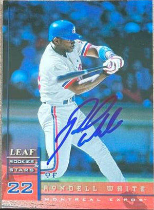 Rondell White Signed 1998 Leaf Rookies & Stars Baseball Card - Montreal Expos