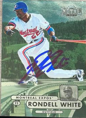 Rondell White Signed 1998 Metal Universe Baseball Card - Montreal Expos