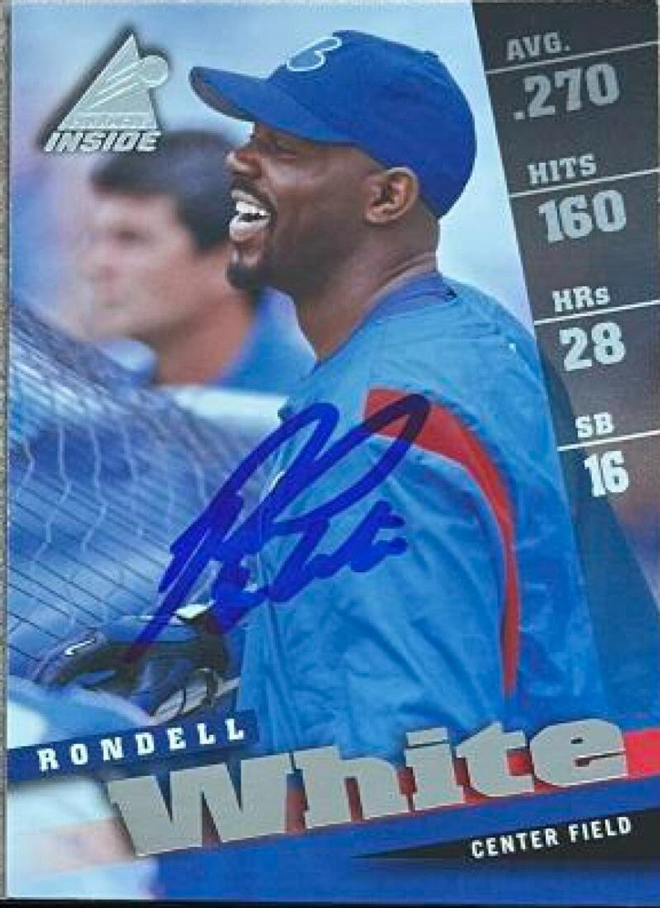 Rondell White Signed 1998 Pinnacle Inside Baseball Card - Montreal Expos