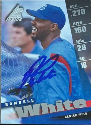 Rondell White Signed 1998 Pinnacle Inside Baseball Card - Montreal Expos