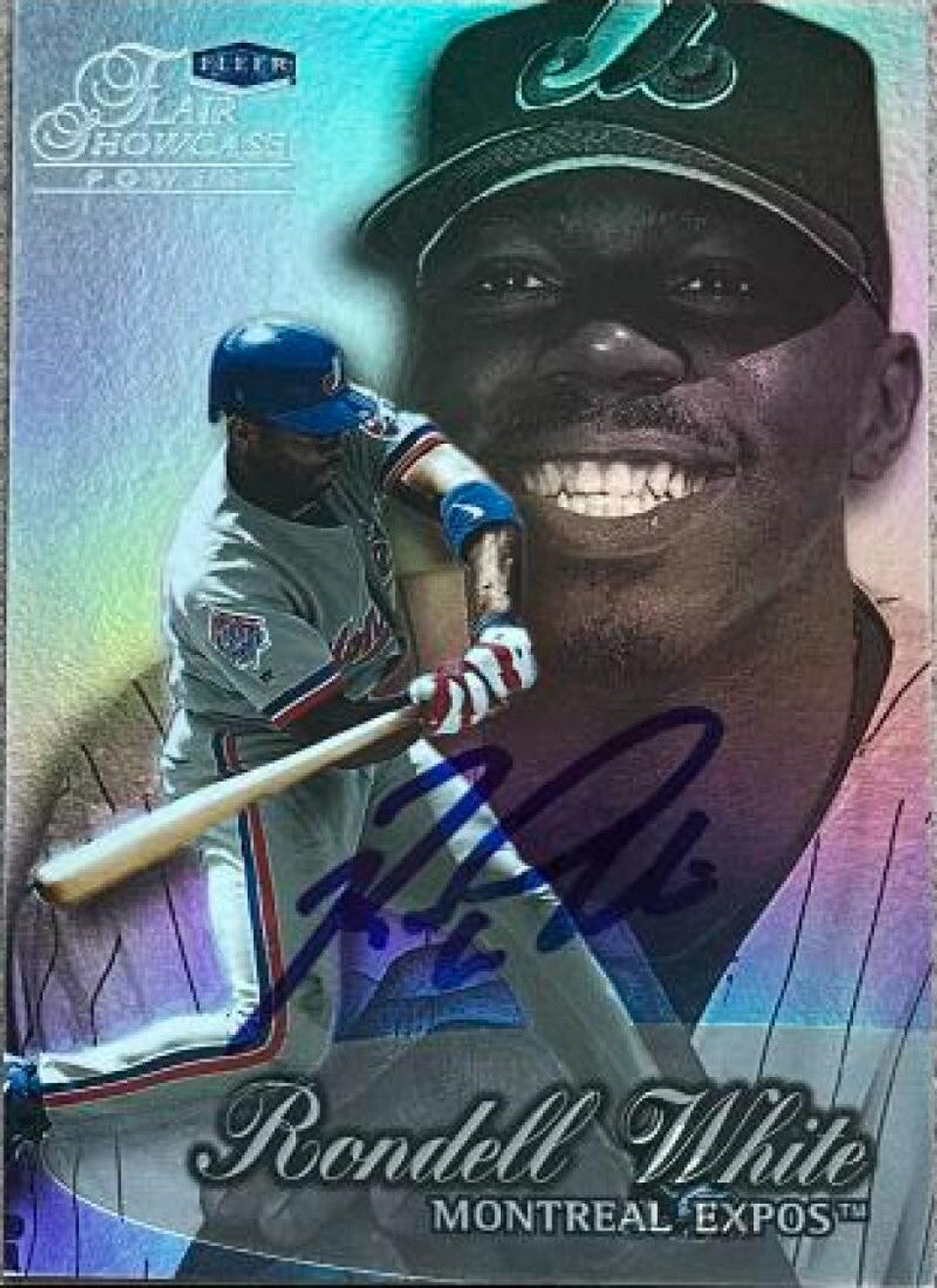 Rondell White Signed 1999 Flair Showcase Baseball Card - Montreal Expos