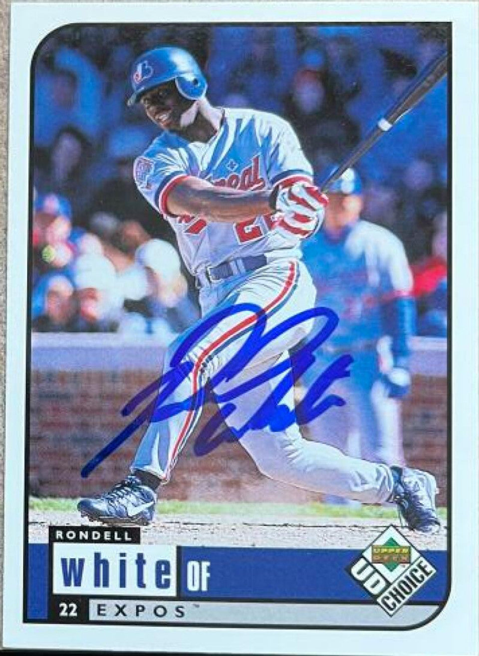 Rondell White Signed 1999 UD Choice Baseball Card - Montreal Expos