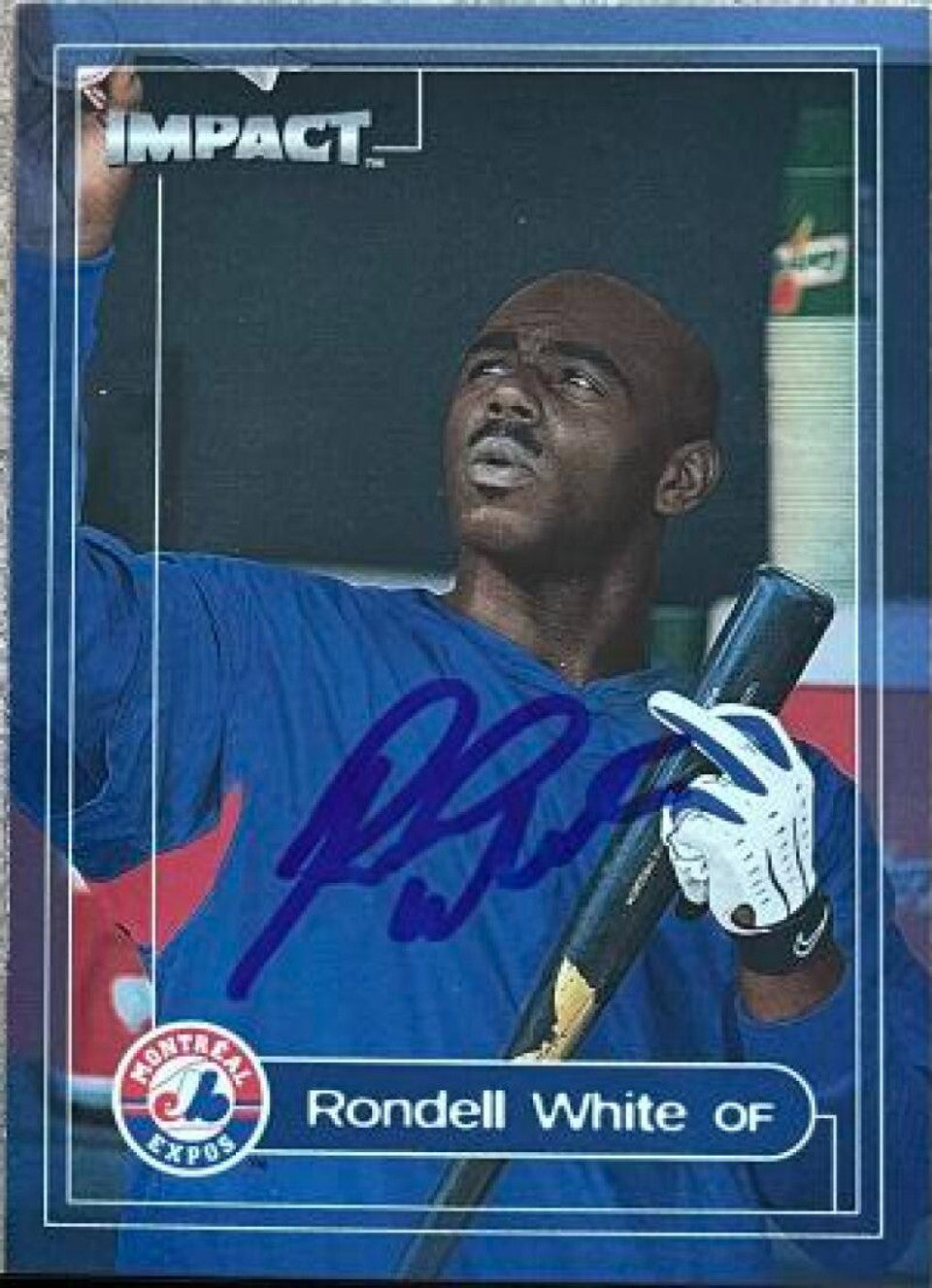 Rondell White Signed 2000 Fleer Impact Baseball Card - Montreal Expos