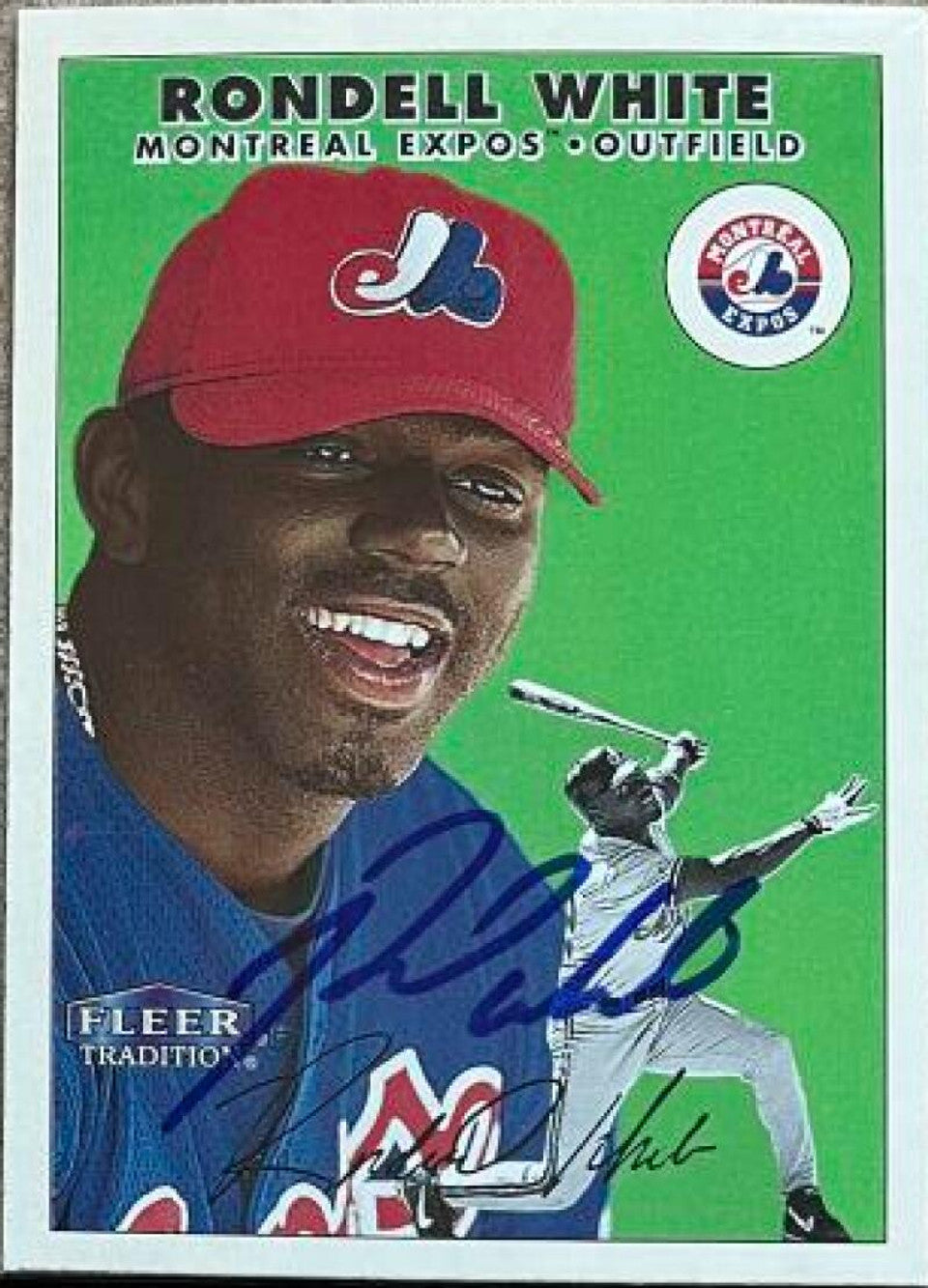 Rondell White Signed 2000 Fleer Tradition Baseball Card - Montreal Expos