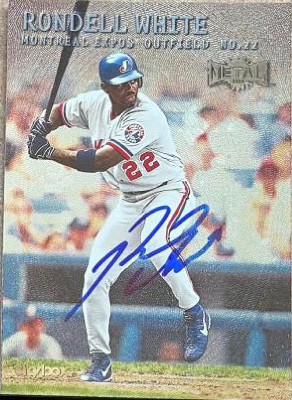 Rondell White Signed 2000 Metal Baseball Card - Montreal Expos