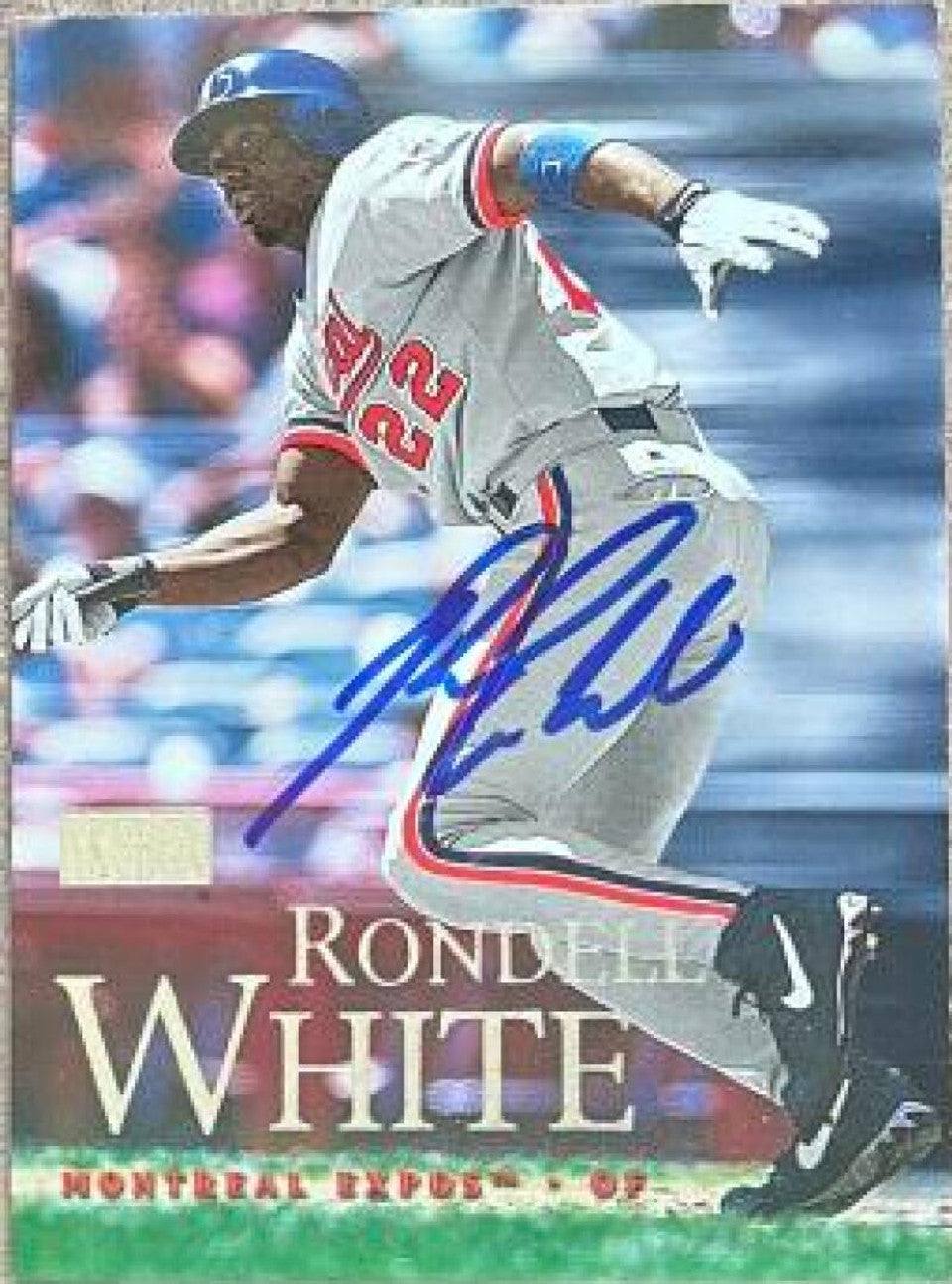 Rondell White Signed 2000 Skybox Baseball Card - Montreal Expos