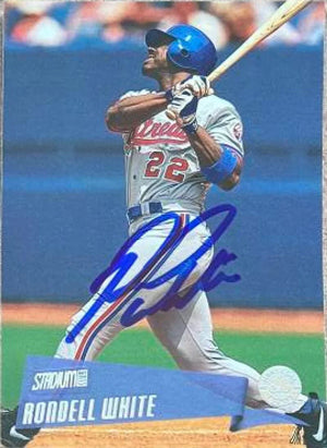ロンデル・ホワイト サイン入り 2000 スタジアム クラブ ベースボール カード - モントリオール エクスポズ