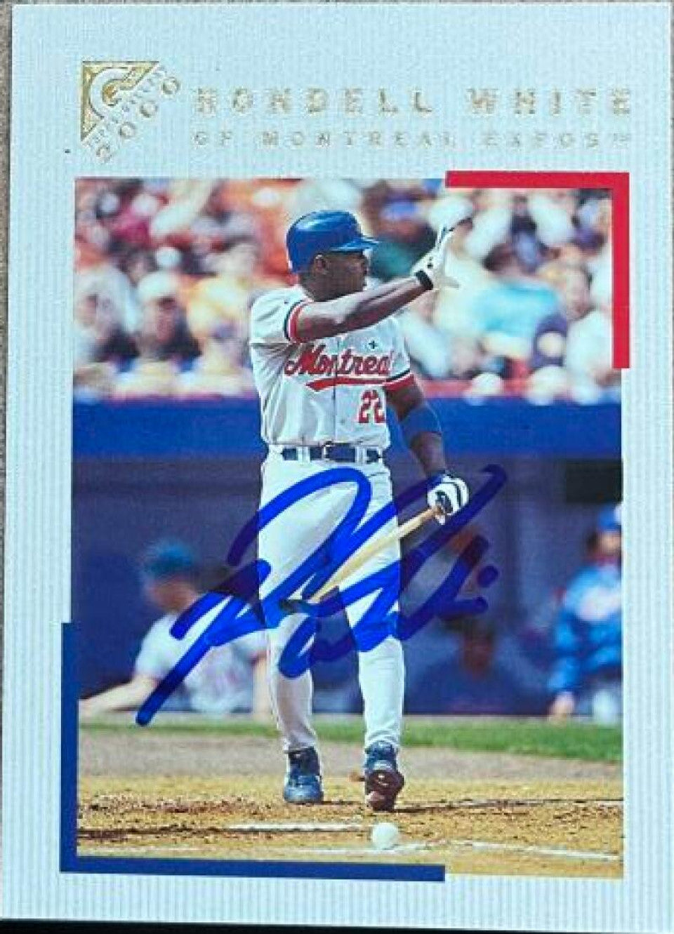 Rondell White Signed 2000 Topps Gallery Baseball Card - Montreal Expos