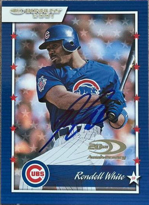 Rondell White Signed 2001 Donruss Baseball Card - Chicago Cubs