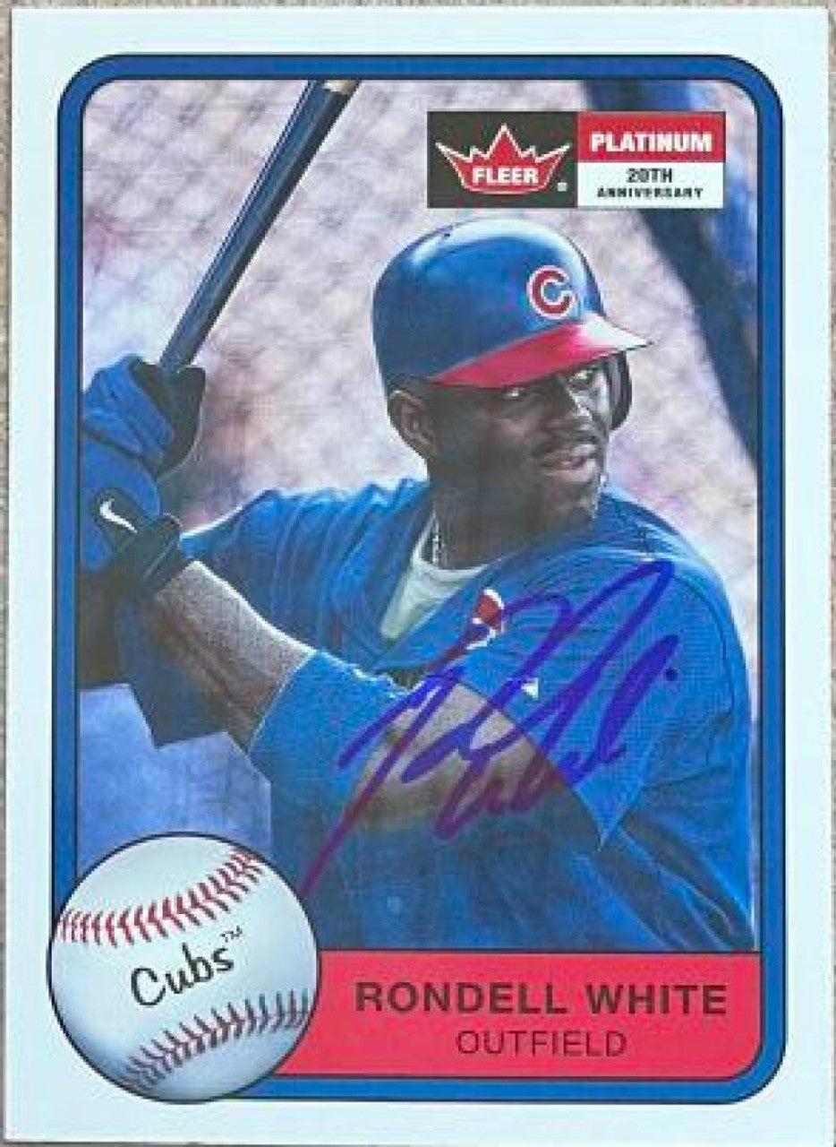 Rondell White Signed 2001 Fleer Platinum Baseball Card - Chicago Cubs