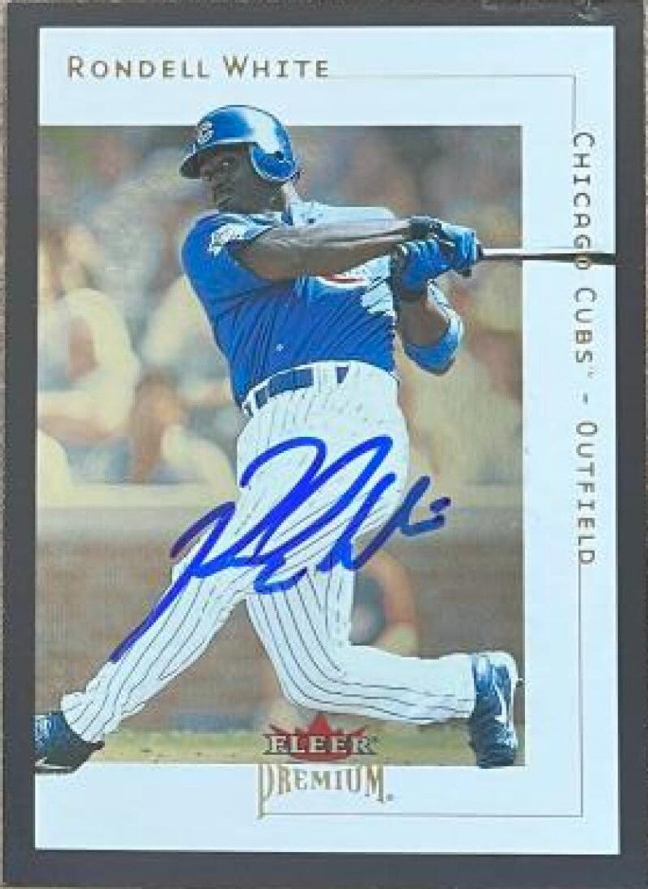 Rondell White Signed 2001 Fleer Premium Baseball Card - Chicago Cubs