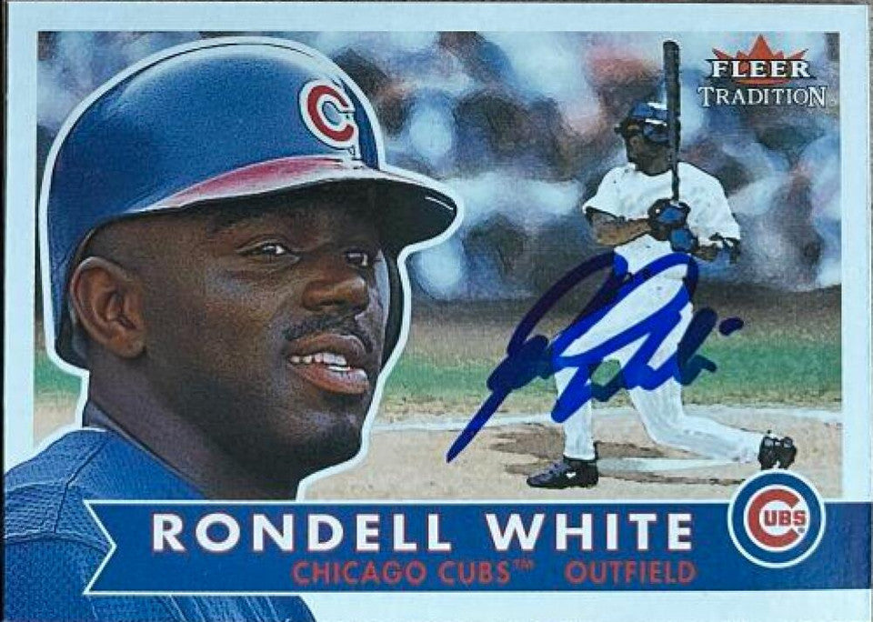 Rondell White Signed 2001 Fleer Tradition Baseball Card - Chicago Cubs