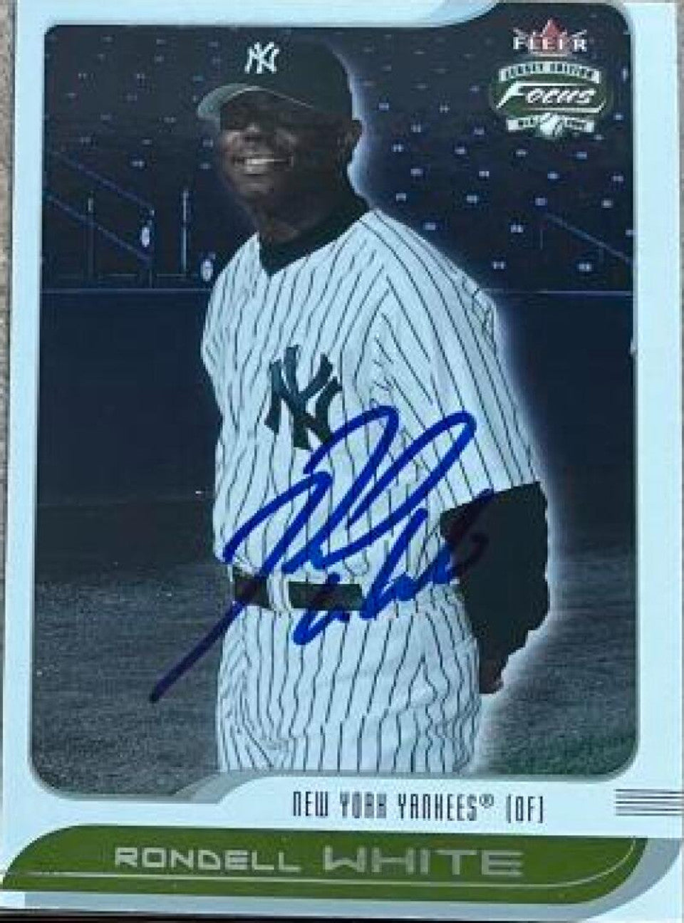 Rondell White Signed 2002 Fleer Focus Jersey Edition Baseball Card - New York Yankees