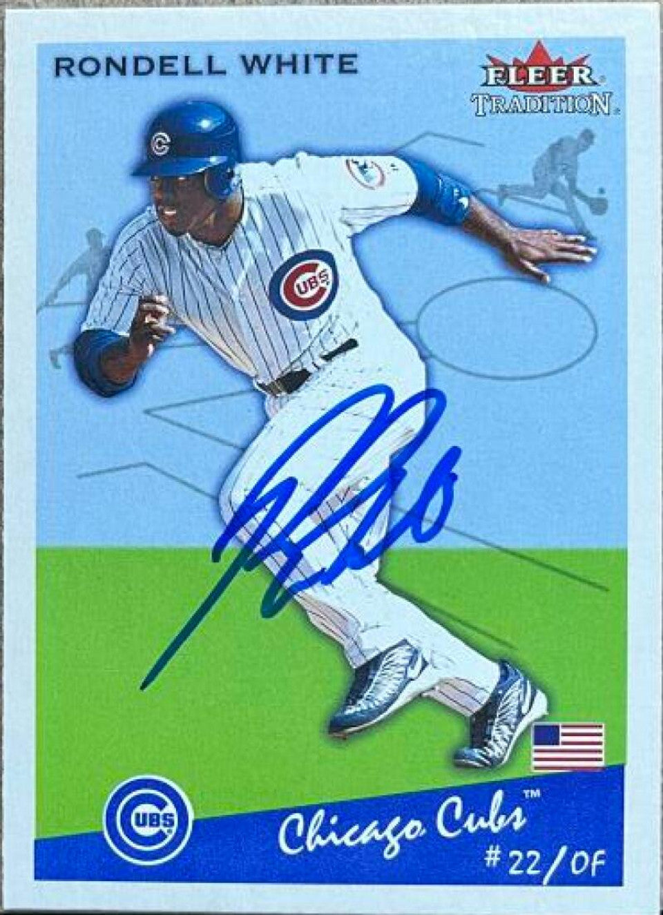 Rondell White Signed 2002 Fleer Tradition Baseball Card - Chicago Cubs