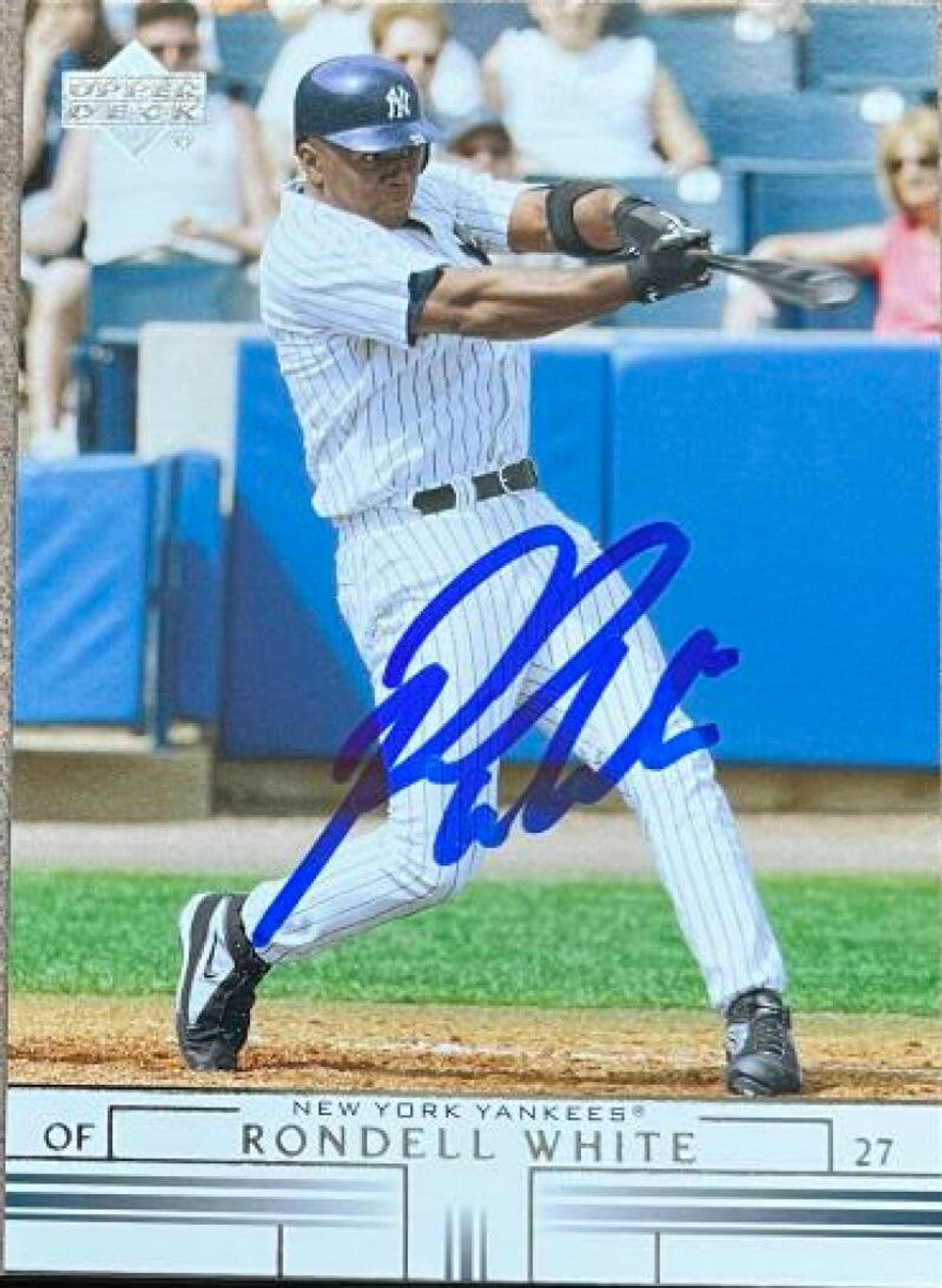 Rondell White Signed 2002 Upper Deck Baseball Card - New York Yankees