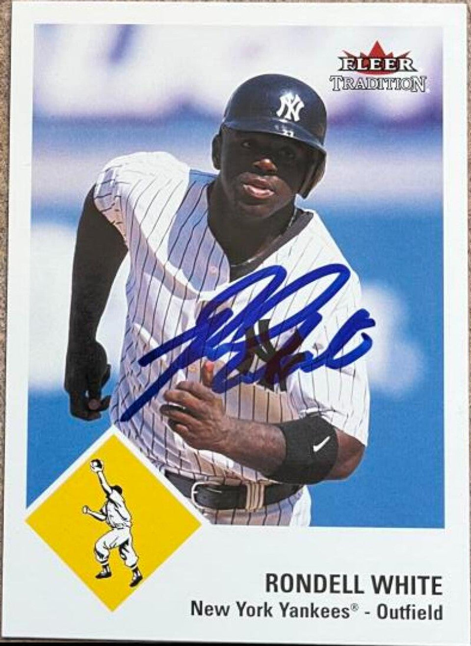 Rondell White Signed 2003 Fleer Tradition Baseball Card - New York Yankees