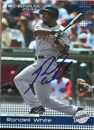 Rondell White Signed 2004 Donruss Baseball Card - San Diego Padres