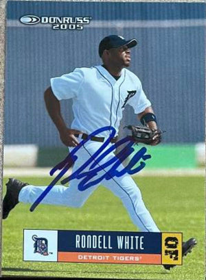 Rondell White Signed 2005 Donruss Baseball Card - Detroit Tigers