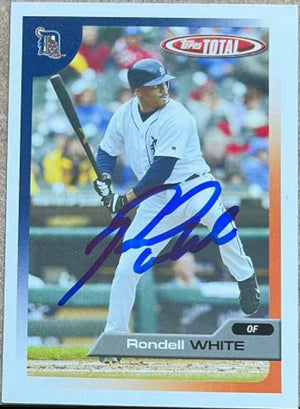 Rondell White Signed 2005 Topps Total Baseball Card - Detroit Tigers