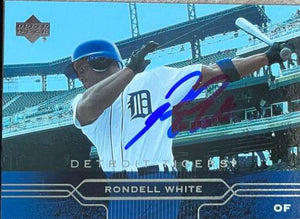 Rondell White Signed 2005 Upper Deck Baseball Card - Detroit Tigers