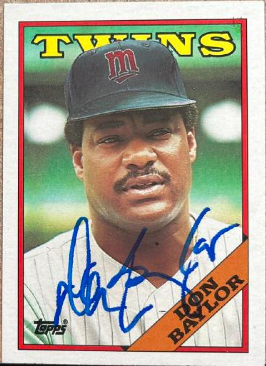 Don Baylor Signed 1988 Topps Baseball Card - Minnesota Twins