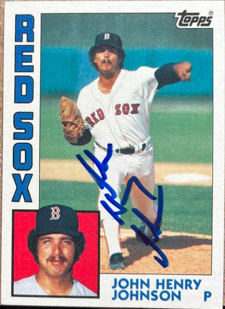 John Henry Johnson Signed 1984 Topps Baseball Card - Boston Red Sox