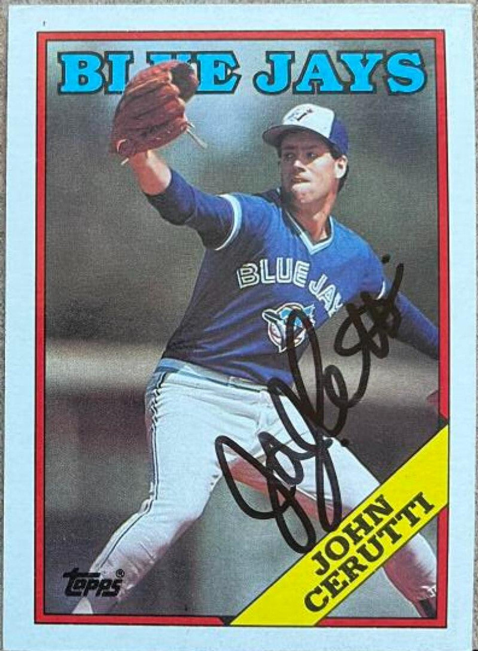 John Cerutti Signed 1988 Topps Baseball Card - Toronto Blue Jays